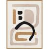 image:imageKate and Laurel Neutral Abstract 2 Minimal Modern Art Framed Canvas Wall Art by July Art Prints 18 x 24 Sylvie Black Modern Abstract Art for Wall Decor Living Room BedroomNatural