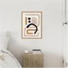 image:imageKate and Laurel Neutral Abstract 2 Minimal Modern Art Framed Canvas Wall Art by July Art Prints 18 x 24 Sylvie Black Modern Abstract Art for Wall Decor Living Room BedroomNatural