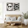 image:imageKate and Laurel New York Set Print Travel City Typography Black and White 2 Piece Framed Canvas Wall Art Set by Lucky Guava Sylvie Walnut Modern Contemporary Abstract Art for Wall Decor