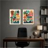 image:imageKate and Laurel Night Chords 2 Piece Framed Canvas Wall Art Set by Kelly Knaga Sylvie Walnut Modern Contemporary Abstract Art for Wall Decor