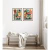 image:imageKate and Laurel Night Chords 2 Piece Framed Canvas Wall Art Set by Kelly Knaga Sylvie Walnut Modern Contemporary Abstract Art for Wall Decor