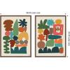 image:imageKate and Laurel Night Chords 2 Piece Framed Canvas Wall Art Set by Kelly Knaga Sylvie Walnut Modern Contemporary Abstract Art for Wall Decor