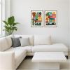 image:imageKate and Laurel Night Chords 2 Piece Framed Canvas Wall Art Set by Kelly Knaga Sylvie Walnut Modern Contemporary Abstract Art for Wall Decor