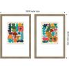 image:imageKate and Laurel Night Chords 2 Piece Framed Wall Art Print Set by Kelly Knaga Florence Light Brown Mid Century Modern Abstract Art for Wall Decor