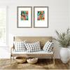 image:imageKate and Laurel Night Chords 2 Piece Framed Wall Art Print Set by Kelly Knaga Florence Light Brown Mid Century Modern Abstract Art for Wall Decor