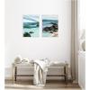image:imageKate and Laurel Ocean Breeze Landscape  2 Piece Framed Canvas Wall Art Set by Nikita Jariwala Sylvie White Coastal Abstract Art for Wall Decor