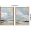 image:imageKate and Laurel Oceanside I amp II 2 Piece Framed Canvas Wall Art Set by Amy Lighthall Sylvie Dark Gold Modern Contemporary Abstract Art for Wall Decor