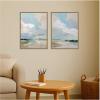 image:imageKate and Laurel Oceanside I amp II 2 Piece Framed Canvas Wall Art Set by Amy Lighthall Sylvie Dark Gold Modern Contemporary Abstract Art for Wall Decor