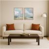 image:imageKate and Laurel Oceanside I amp II 2 Piece Framed Canvas Wall Art Set by Amy Lighthall Sylvie Dark Gold Modern Contemporary Abstract Art for Wall Decor