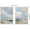 image:imageKate and Laurel Oceanside II 2 Piece Framed Canvas Wall Art Set by Amy Lighthall Sylvie White Modern Contemporary Abstract Art for Wall Decor