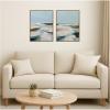 image:imageKate and Laurel Oceanside III 2 Piece Framed Canvas Wall Art Set by Amy Lighthall Sylvie Dark Gold Modern Contemporary Abstract Art for Wall Decor
