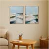 image:imageKate and Laurel Oceanside III 2 Piece Framed Canvas Wall Art Set by Amy Lighthall Sylvie Dark Gold Modern Contemporary Abstract Art for Wall Decor
