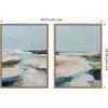 image:imageKate and Laurel Oceanside III 2 Piece Framed Canvas Wall Art Set by Amy Lighthall Sylvie Dark Gold Modern Contemporary Abstract Art for Wall Decor