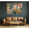 image:imageKate and Laurel Painted Storm No 2 Panel 3 Piece Framed Canvas Wall Art Set by Amy Lighthall Sylvie Dark Gold Modern Contemporary Abstract Art for Wall Decor