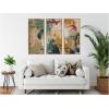 image:imageKate and Laurel Painted Storm No 2 Panel 3 Piece Framed Canvas Wall Art Set by Amy Lighthall Sylvie Dark Gold Modern Contemporary Abstract Art for Wall Decor