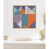 image:imageKate and Laurel Painterly Soft Geometric Shapes Neutral Linen Framed Canvas Wall Art by The Creative Bunch Studio 22 x 22 Sylvie Natural Modern Abstract Art for Wall Decor Living Room Bedroom