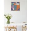 image:imageKate and Laurel Painterly Soft Geometric Shapes Neutral Linen Framed Canvas Wall Art by The Creative Bunch Studio 22 x 22 Sylvie Natural Modern Abstract Art for Wall Decor Living Room Bedroom
