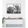 image:imageKate and Laurel Palms No 13 amp No15 2 Piece Framed Canvas Wall Art Set by Alicia Bock Sylvie Beaded Black Modern Contemporary Nature Art for Wall Decor