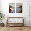 image:imageKate and Laurel Partly Cloudy with Sunshine amp Afternoon Shadow 2 Piece Framed Canvas Wall Art Set by Mary Sparrow Sylvie Dark Gold Modern Contemporary Beach Art for Wall Decor