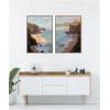 image:imageKate and Laurel Partly Cloudy with Sunshine amp Afternoon Shadow 2 Piece Framed Canvas Wall Art Set by Mary Sparrow Sylvie Dark Gold Modern Contemporary Beach Art for Wall Decor