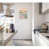 image:imageKate and Laurel Pastel Horizon II Framed Canvas Wall Art by Amy Lighthall 18 x 24 Sylvie Natural Modern Abstract Art for Wall Decor Living Room BedroomWhite