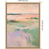 image:imageKate and Laurel Pastel Horizon II Framed Canvas Wall Art by Amy Lighthall 18 x 24 Sylvie Natural Modern Abstract Art for Wall Decor Living Room BedroomNatural