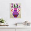 image:imageKate and Laurel Petals of Passion Framed Canvas Wall Art by Inkheart Designs 18 x 24 Sylvie Beaded White Modern Abstract Flowers Art for Wall Decor Living Room Bedroom