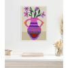 image:imageKate and Laurel Petals of Passion Framed Canvas Wall Art by Inkheart Designs 18 x 24 Sylvie Beaded White Modern Abstract Flowers Art for Wall Decor Living Room Bedroom