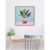 image:imageKate and Laurel Playful Potted Plant Still Life Framed Canvas Wall Art by The Creative Bunch Studio 22 x 22 Sylvie Natural Modern Abstract Still Life Art for Wall Decor Living Room Bedroom