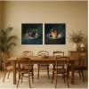 image:imageKate and Laurel Plum Perfect amp Just Peachy 2 Piece Framed Canvas Wall Art Set by Mary Sparrow Sylvie Beaded Black Traditional Still Life Art for Wall Decor