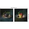 image:imageKate and Laurel Plum Perfect amp Just Peachy 2 Piece Framed Canvas Wall Art Set by Mary Sparrow Sylvie Beaded Black Traditional Still Life Art for Wall Decor