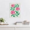 image:imageKate and Laurel Retro Flowers Framed Canvas Wall Art by Rachel Lee 18 x 24 Sylvie Beaded White Modern Abstract Flowers Nature Art for Wall Decor Living Room Bedroom