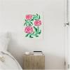 image:imageKate and Laurel Retro Flowers Framed Canvas Wall Art by Rachel Lee 18 x 24 Sylvie Beaded White Modern Abstract Flowers Nature Art for Wall Decor Living Room Bedroom