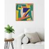 image:imageKate and Laurel Retro Refresh Painterly Shapes Neutral Linen Framed Canvas Wall Art by The Creative Bunch Studio 22 x 22 Sylvie Natural Modern Abstract Art for Wall Decor Living Room Bedroom