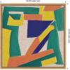 image:imageKate and Laurel Retro Refresh Painterly Shapes Neutral Linen Framed Canvas Wall Art by The Creative Bunch Studio 22 x 22 Sylvie Natural Modern Abstract Art for Wall Decor Living Room Bedroom