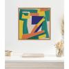 image:imageKate and Laurel Retro Refresh Painterly Shapes Neutral Linen Framed Canvas Wall Art by The Creative Bunch Studio 22 x 22 Sylvie Natural Modern Abstract Art for Wall Decor Living Room Bedroom