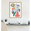 image:imageKate and Laurel Retro Whimsical Floral Vase Framed Canvas Wall Art by Rachel Lee 18 x 24 Sylvie Natural Whimsical Abstract Flowers Still Life Art for Wall Decor Living Room Bedroom