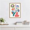 image:imageKate and Laurel Retro Whimsical Floral Vase Framed Canvas Wall Art by Rachel Lee 18 x 24 Sylvie Natural Whimsical Abstract Flowers Still Life Art for Wall Decor Living Room Bedroom