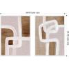 image:imageKate and Laurel Rhythmic Lines I and II Set of 2 18x24 Framed Canvas Wall Art Set by Nikita Jariwala Sylvie White Modern Abstract Art for Wall Decor Living Room Bedroom