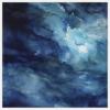 image:imageKate and Laurel Rich Blue Watery Abstract Framed Canvas Wall Art by The Creative Bunch Studio 30 x 30 Sylvie White Coastal Abstract Landscapes Art for Wall Decor Living Room Bedroom