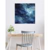 image:imageKate and Laurel Rich Blue Watery Abstract Framed Canvas Wall Art by The Creative Bunch Studio 30 x 30 Sylvie White Coastal Abstract Landscapes Art for Wall Decor Living Room Bedroom