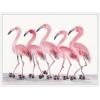 image:imageKate and Laurel Rollerskating Flamingos Framed Canvas Wall Art by Patricia Shaw 24 x 18 Sylvie White Whimsical Animals Nature Humor Art for Wall Decor Living Room Bedroom