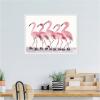 image:imageKate and Laurel Rollerskating Flamingos Framed Canvas Wall Art by Patricia Shaw 24 x 18 Sylvie White Whimsical Animals Nature Humor Art for Wall Decor Living Room Bedroom