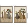 image:imageKate and Laurel Rustic Stilllife 2 Piece Framed Canvas Wall Art Set by Nikita Jariwala Sylvie Dark Gold Rustic Farmhouse Abstract Art for Wall Decor