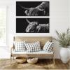 image:imageKate and Laurel Scottish Highland Panel 2 Piece Framed Canvas Wall Art Set by Crystal Lynn Collins Sylvie Black Rustic Farmhouse Animal Art for Wall Decor