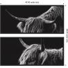 image:imageKate and Laurel Scottish Highland Panel 2 Piece Framed Canvas Wall Art Set by Crystal Lynn Collins Sylvie Black Rustic Farmhouse Animal Art for Wall Decor