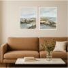 image:imageKate and Laurel Seaside I amp II 2 Piece Framed Canvas Wall Art Set by Amy Lighthall Sylvie White Modern Contemporary Landscape Art for Wall Decor