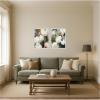image:imageKate and Laurel Sepia Fields 2 Piece Framed Canvas Wall Art Set by Amy Lighthall Sylvie Beaded White Modern Contemporary Flower Art for Wall Decor
