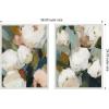 image:imageKate and Laurel Sepia Fields 2 Piece Framed Canvas Wall Art Set by Amy Lighthall Sylvie Beaded White Modern Contemporary Flower Art for Wall Decor