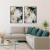 image:imageKate and Laurel Sepia Florals I 2 Piece Framed Canvas Wall Art Set by Amy Lighthall Sylvie Walnut Modern Contemporary Abstract Art for Wall Decor